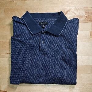 3 for $10 💎 Van Heusen Men’s XXL Blue Diamond Geometric Polo Shirt